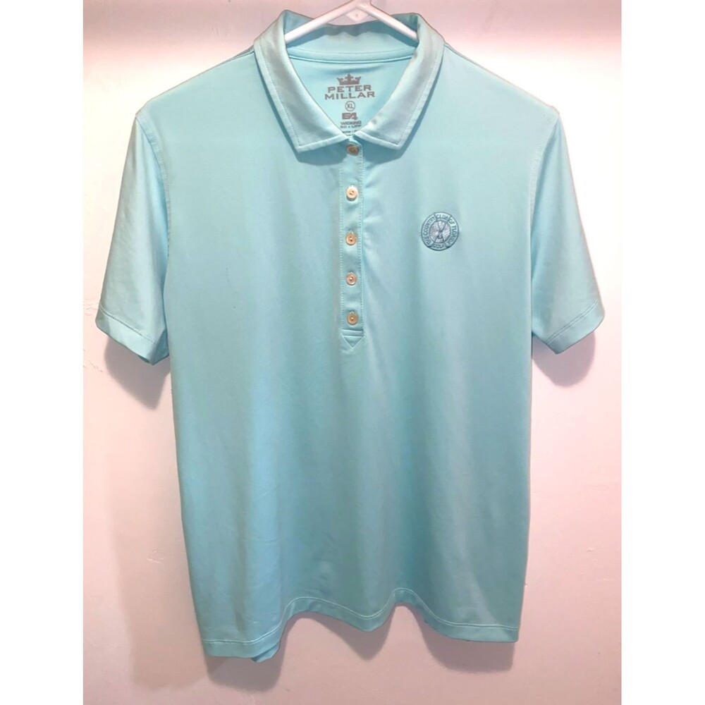 Peter Millar Crown Womens XL E4 Wicking Country Club of Florida Golf Polo